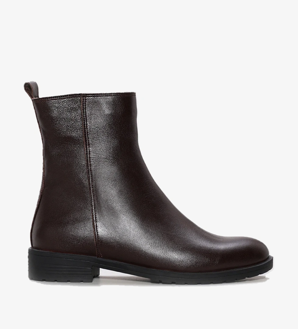 Hakiki Deri Kürklü Kadın Klasik Bot 257KZA630 - Görsel 1