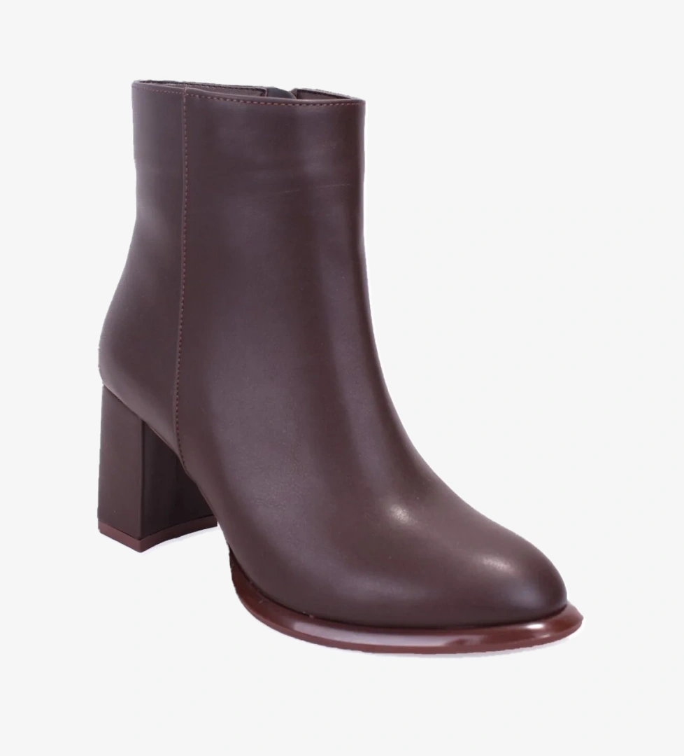 DZA07-811501 Kahve Klasik Topuklu Kadın Bot