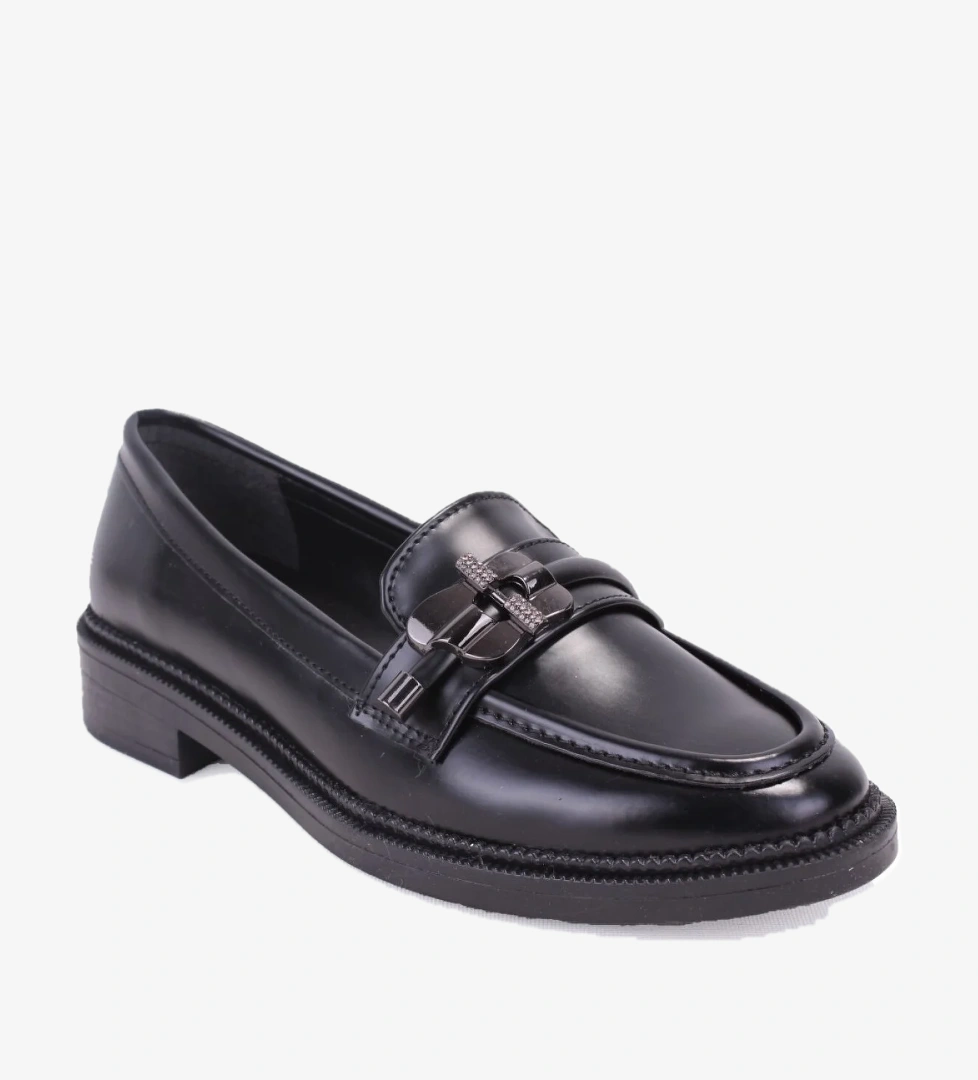 Dagoster Dza07-863705 Siyah Rugan Günlük Loafer Kadın Ayakkabı model görseli
