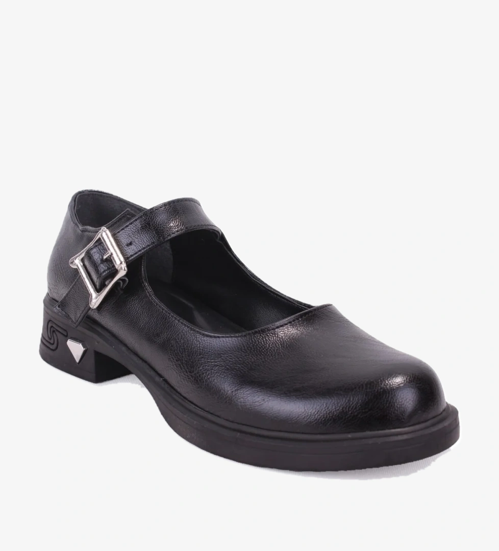 DZA07-1004V01 Siyah Günlük Loafer Kadın Ayakkabı