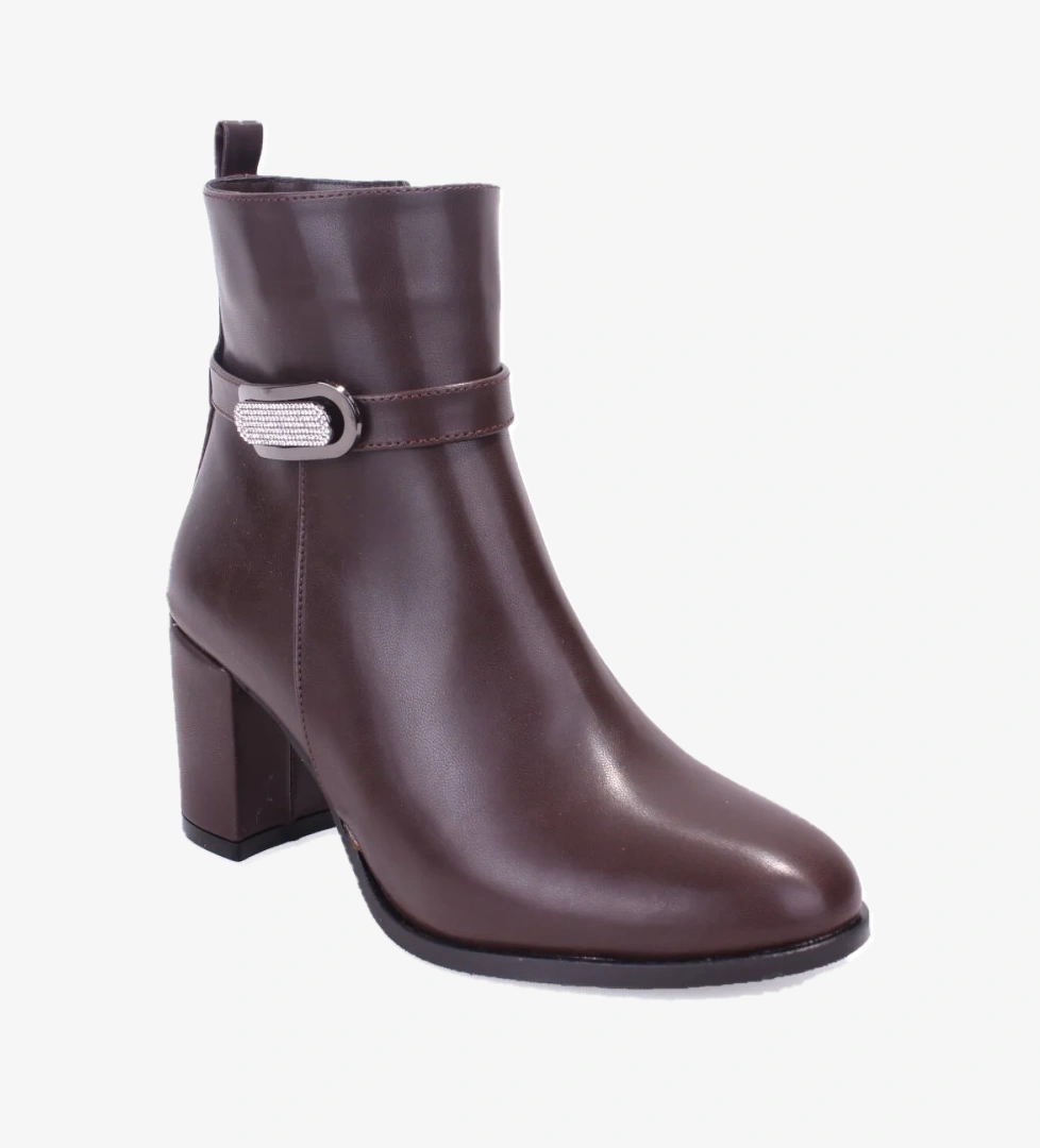 DZA07-7251759 Kahve Klasik Topuklu Kadın Bot