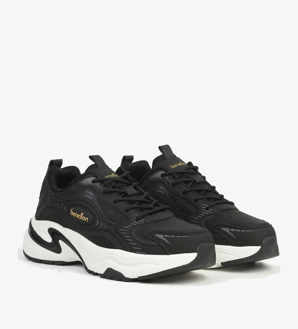 Siyah Beyaz Erkek Spor Ayakkabı İTHAL