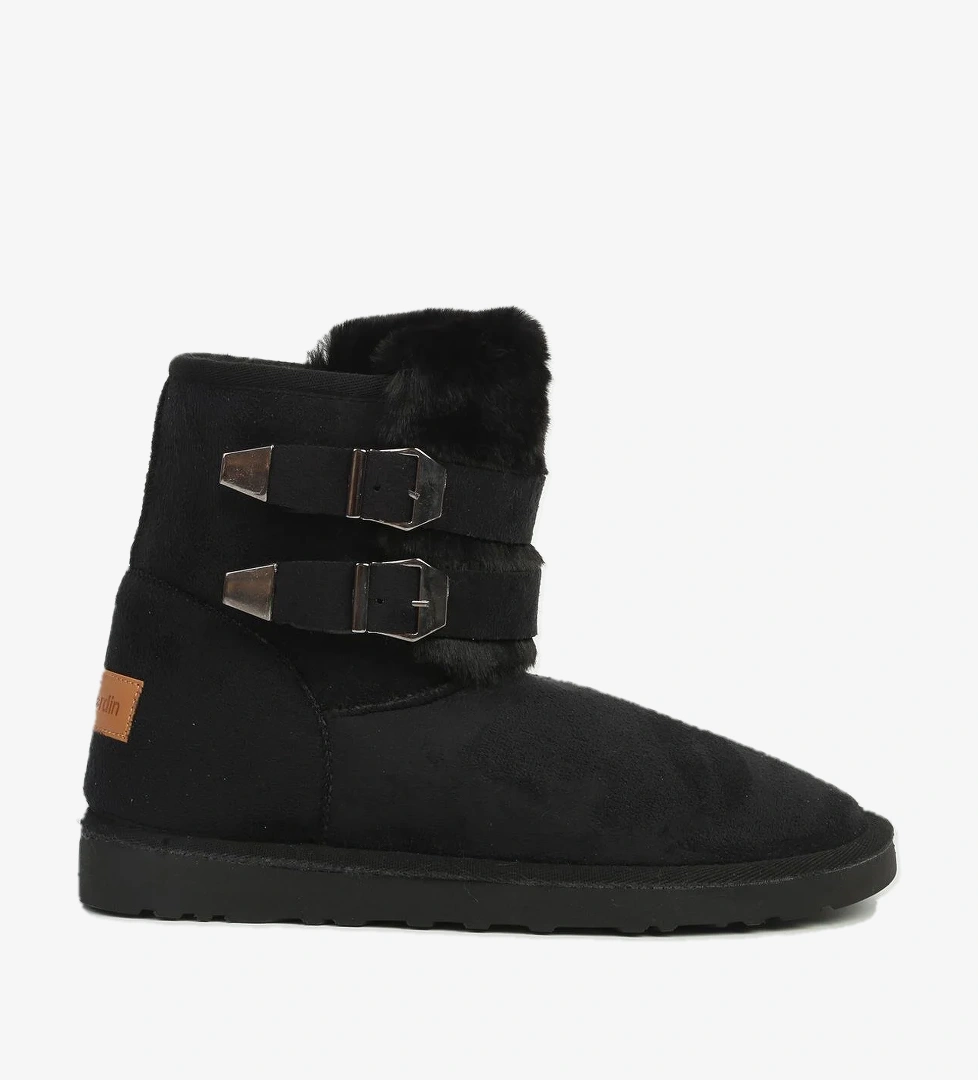 Pierre Cardin Kadın Bej Siyah Tokalı Bot model görseli