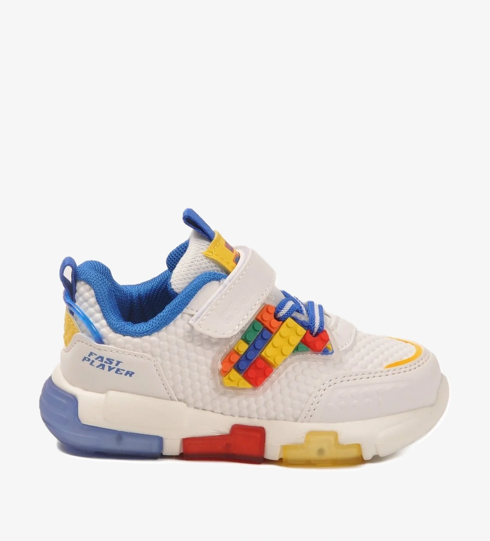 Saks Cırtlı Işıklı Hafif Bebek Spor Ayakkabı Heros B