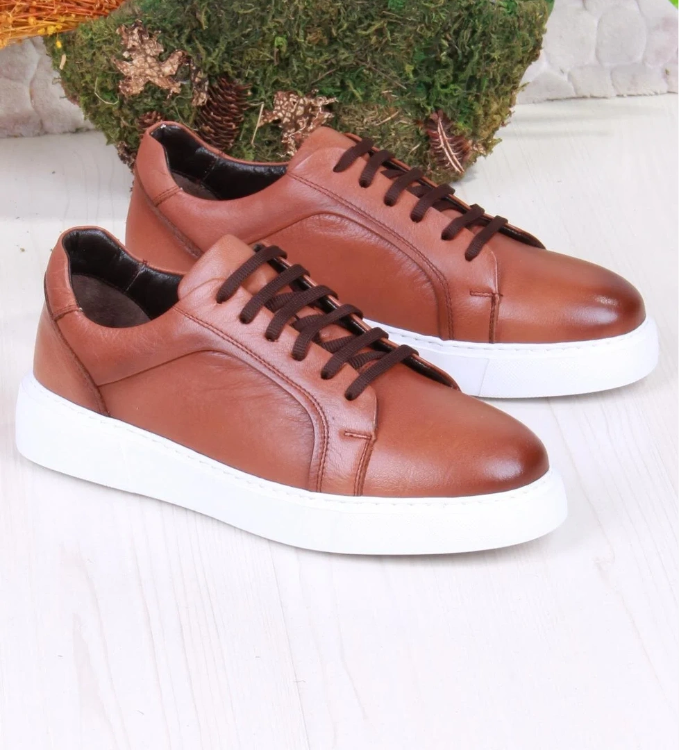 46642 Rahat Hakiki Deri Sneaker Erkek Ayakkabı