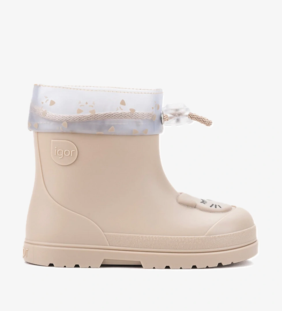 MENDI GATO Bej Kız Çocuk Yağmur Çizmesi - Görsel 1