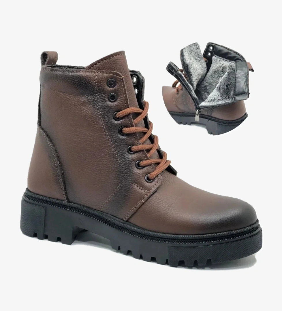 EK 25 Kadın Hakiki Deri Postal Bot