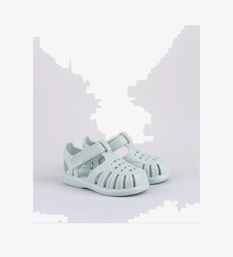 10271-026 Mint Düz Sandalet - Görsel 1