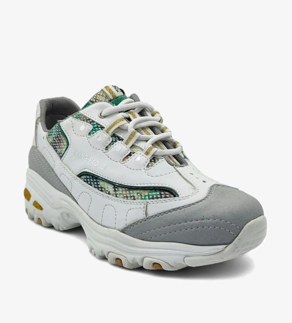 King Paolo E5112 Ayakkabı Beyaz-Yeşil model görseli