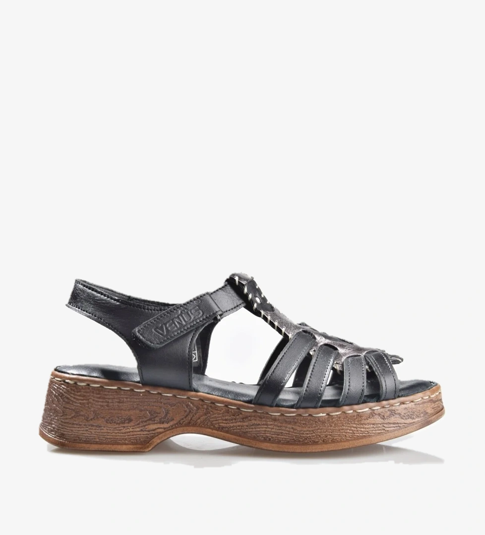 25028404 Kadın Hakiki Deri Ortopedik Sandalet