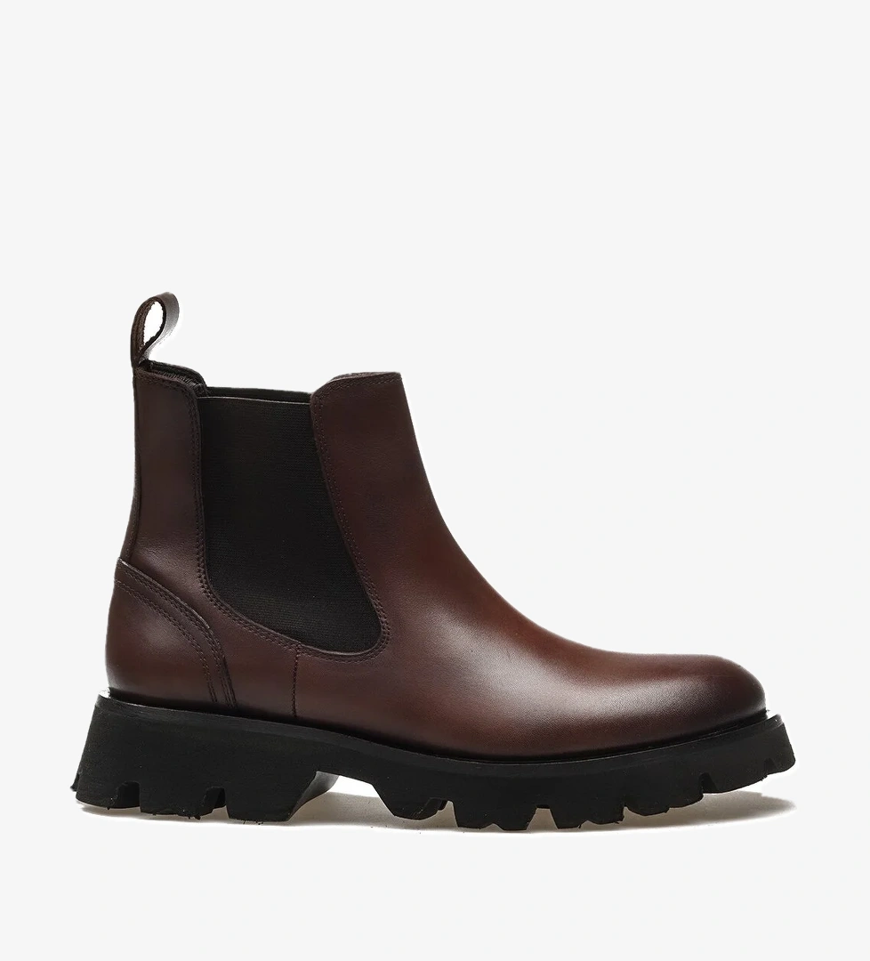 Yaşar Kaşlı Erkek Hakiki Deri Chelsea Günlük Bot (40-44) 24k Ykö-20285 M Kahve Siyah Açma model görseli