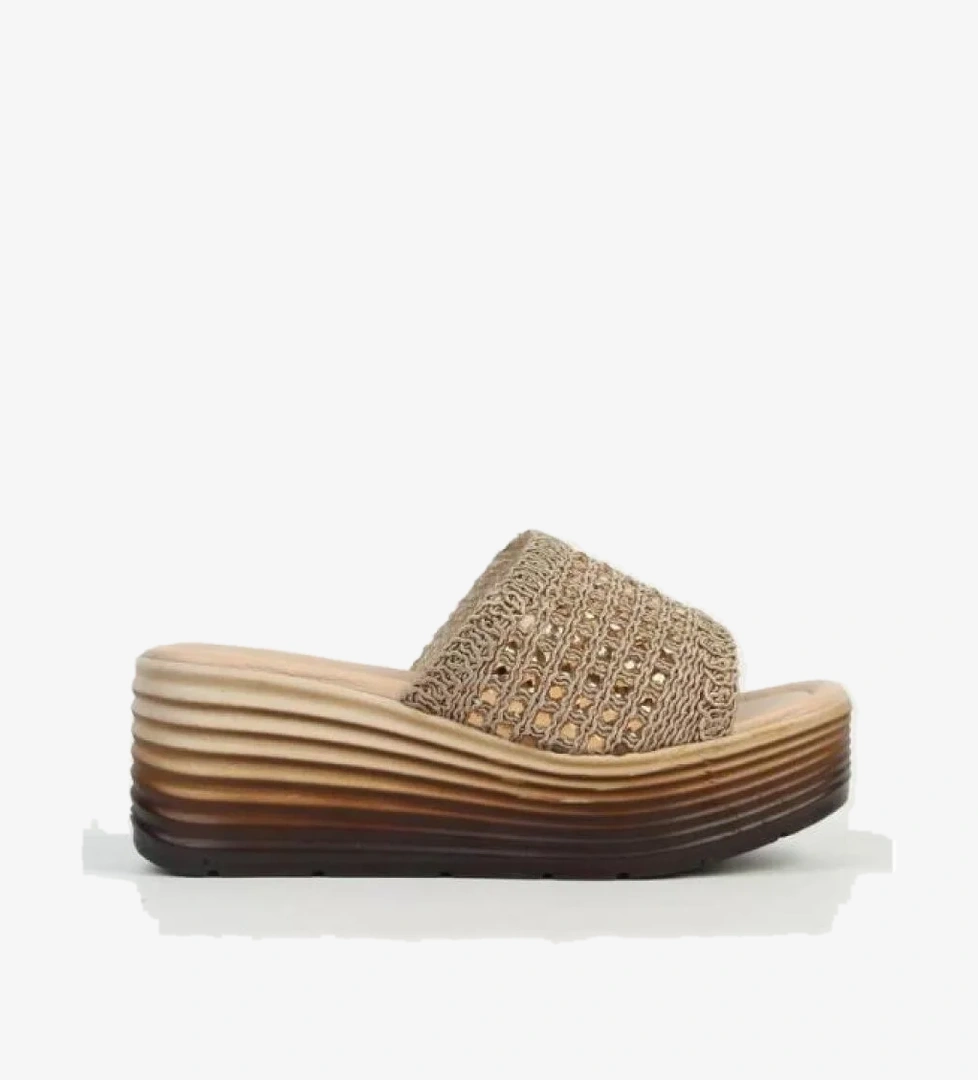 PC 54573 Siyah Kadın Dolgu Topuklu Terlik