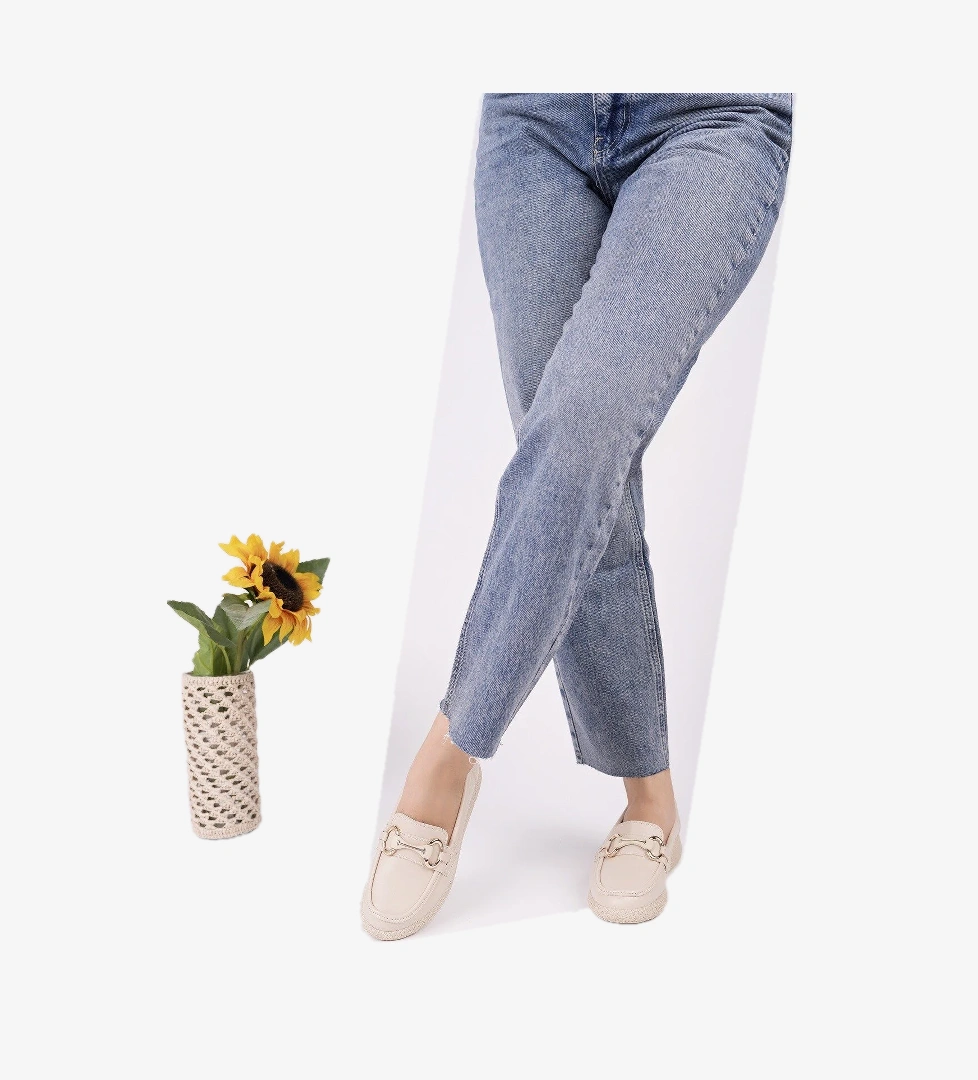 POLARA Kalın Taban Toka Detaylı Kadın Günlük Loafer Ayakkabı