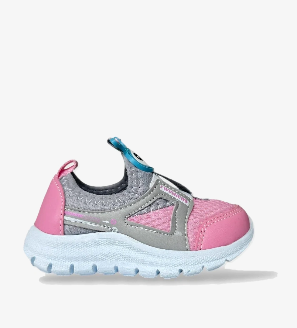 Çocuk Airfile Hafif Taban Kreş Ev Okul Bebe Spor Ayakkabısı FÜME - PEMBE