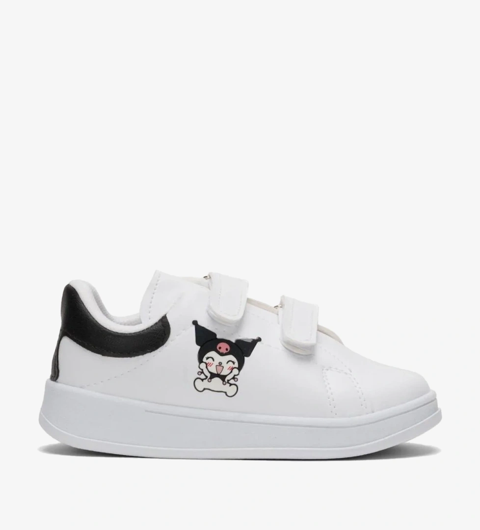 Çocuk Kuromi Baskılı Cırtlı Unisex Spor Ayakkabı SİYAH - Görsel 1