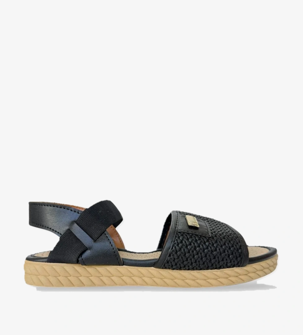 Liger Kadın Hasır Tek Bant Lastik Detaylı Sandalet model görseli