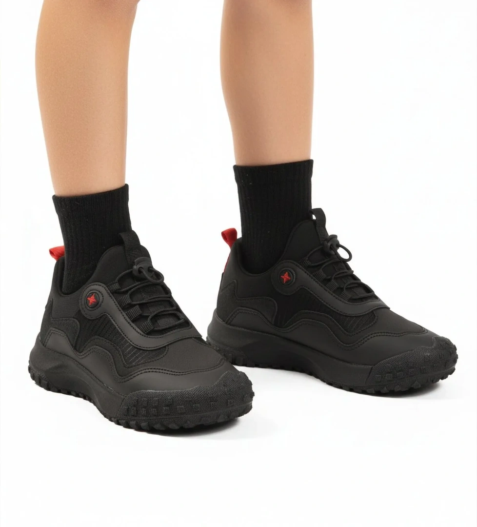 Siyah Lastik Bağcıklı Erkek Çocuk Spor Ayakkabı G63 Kids F