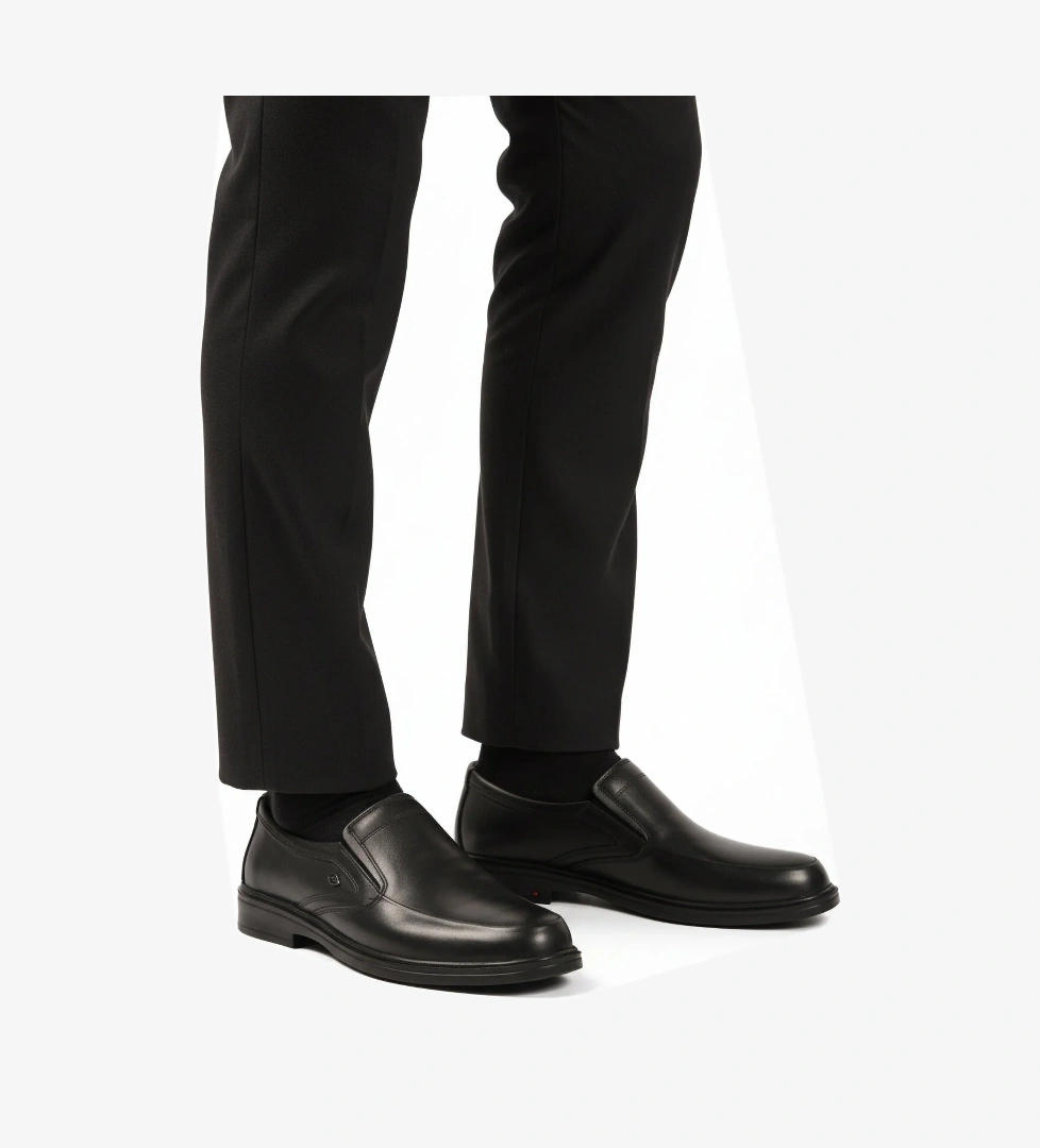 Ayakmod Siyah Hakiki Deri Erkek Casual Ayakkabı Dsn 2032 M model görseli