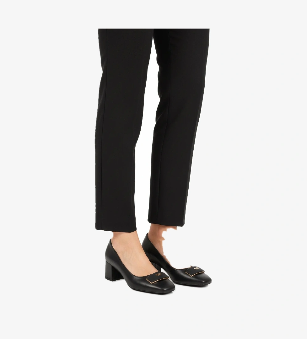 Siyah Cilt Kalın Topuklu Kadın Abiye Ayakkabı 695039 Z