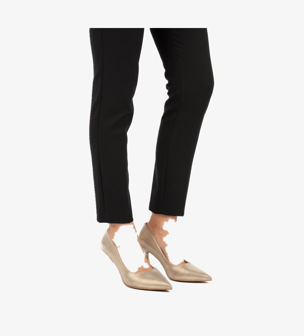 Altın İnce Topuklu Kadın Abiye Ayakkabı 665140 Z