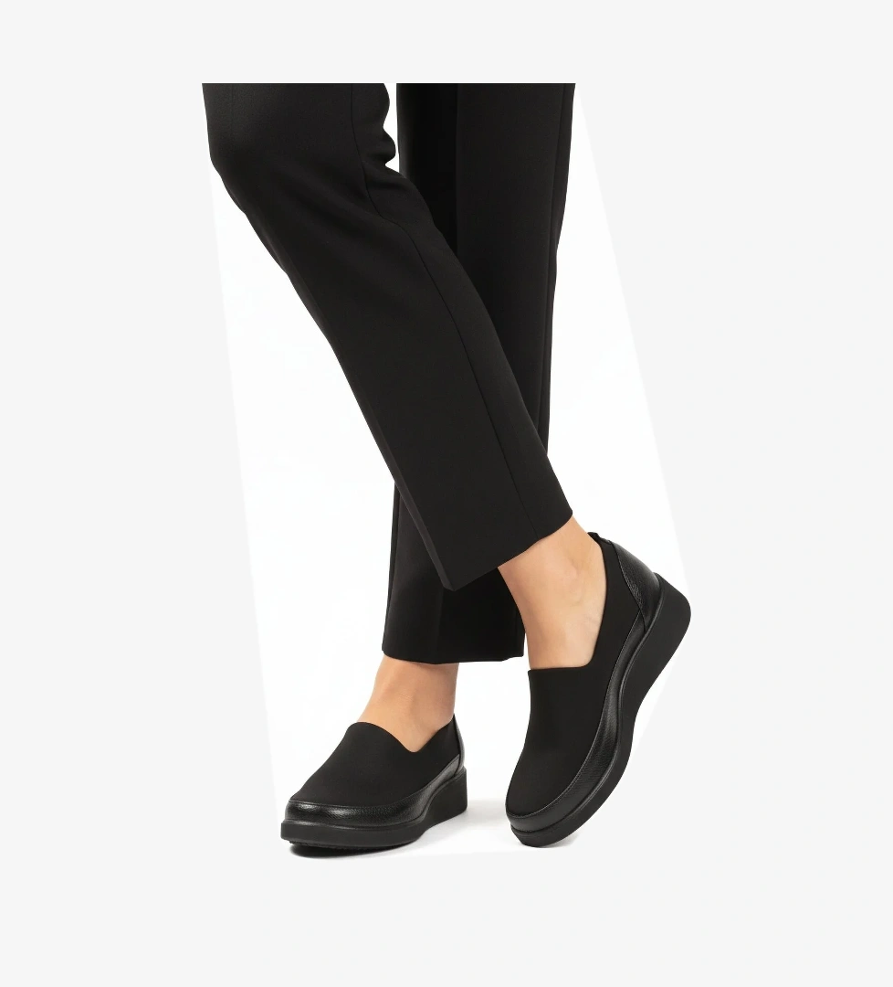 Siyah Floter Tekstil Kadın Casual Ayakkabı 651586 Z