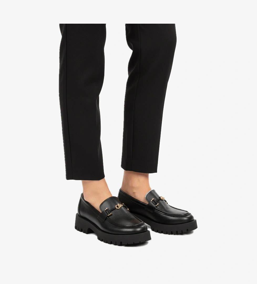 Siyah Cilt Kalın Taban Kadın Casual Ayakkabı 547825 Z