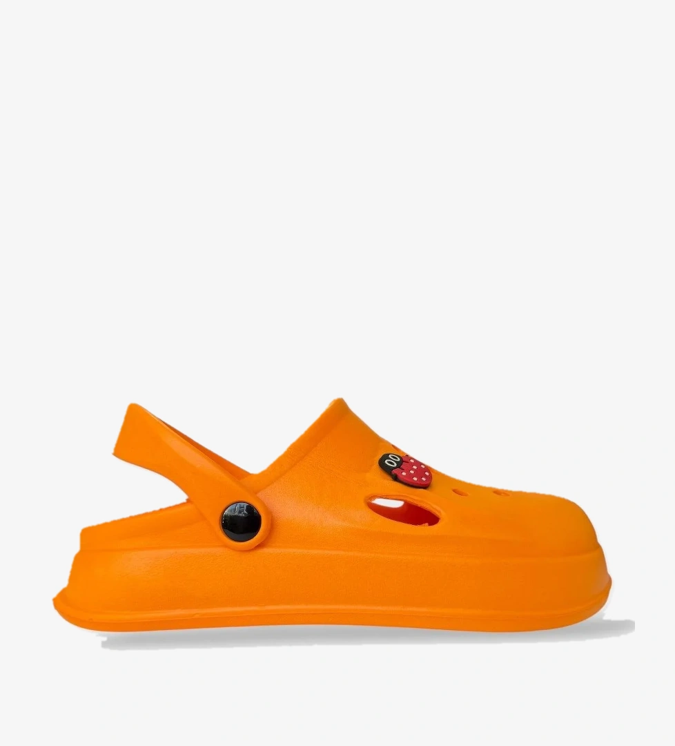 Kadın Comfort Uğur Böceği Tokalı Medikal Hemşire Sabo Terlik TURUNCU