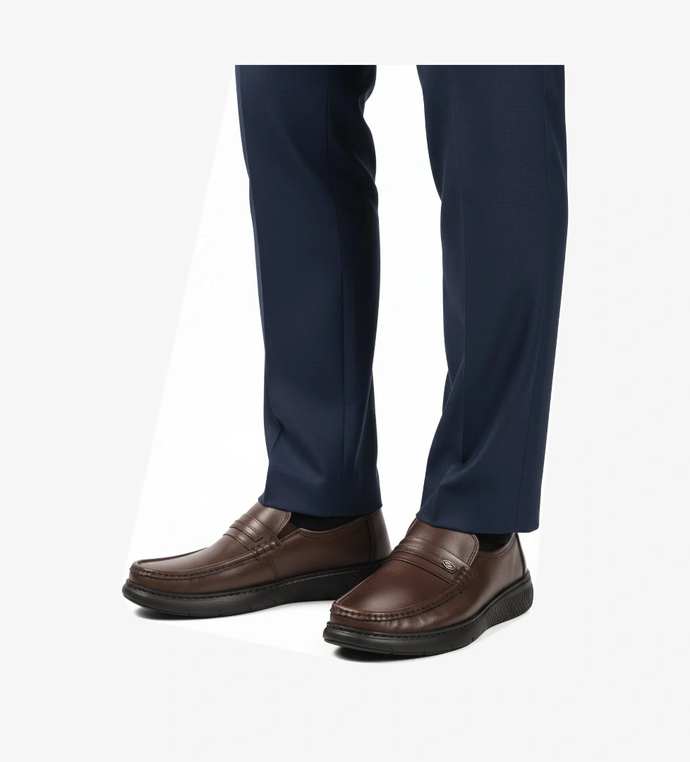 Kahve Hakiki Deri Erkek Casual Ayakkabı DSN 2030 M