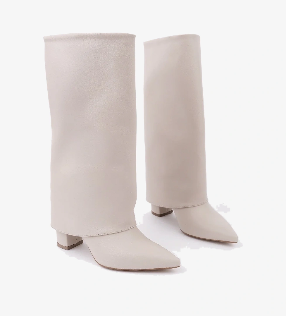 REBECA Sivri Burun Kalın Topuklu Kadın Çizme - Görsel 1