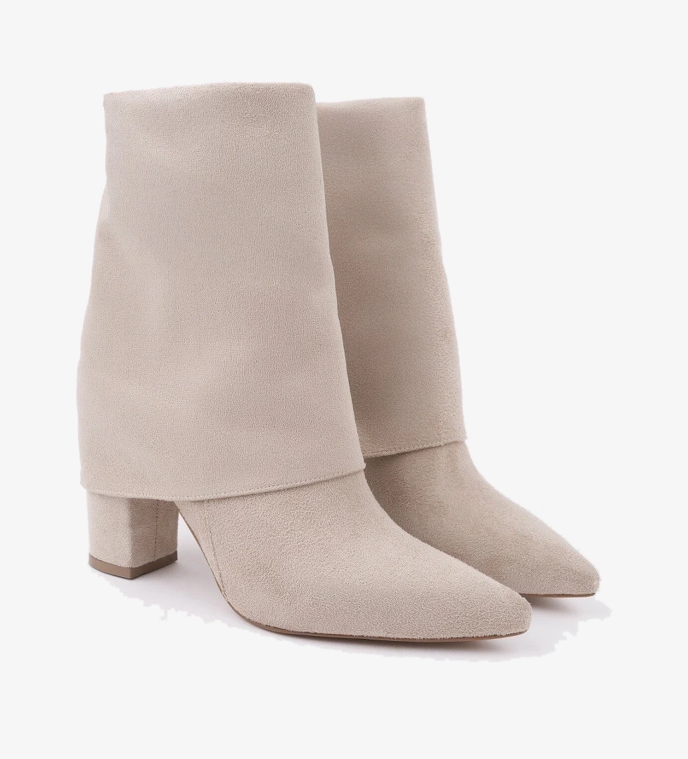 İMPERA Sivri Burun Kalın Topuklu Fermuarlı Kadın Bot