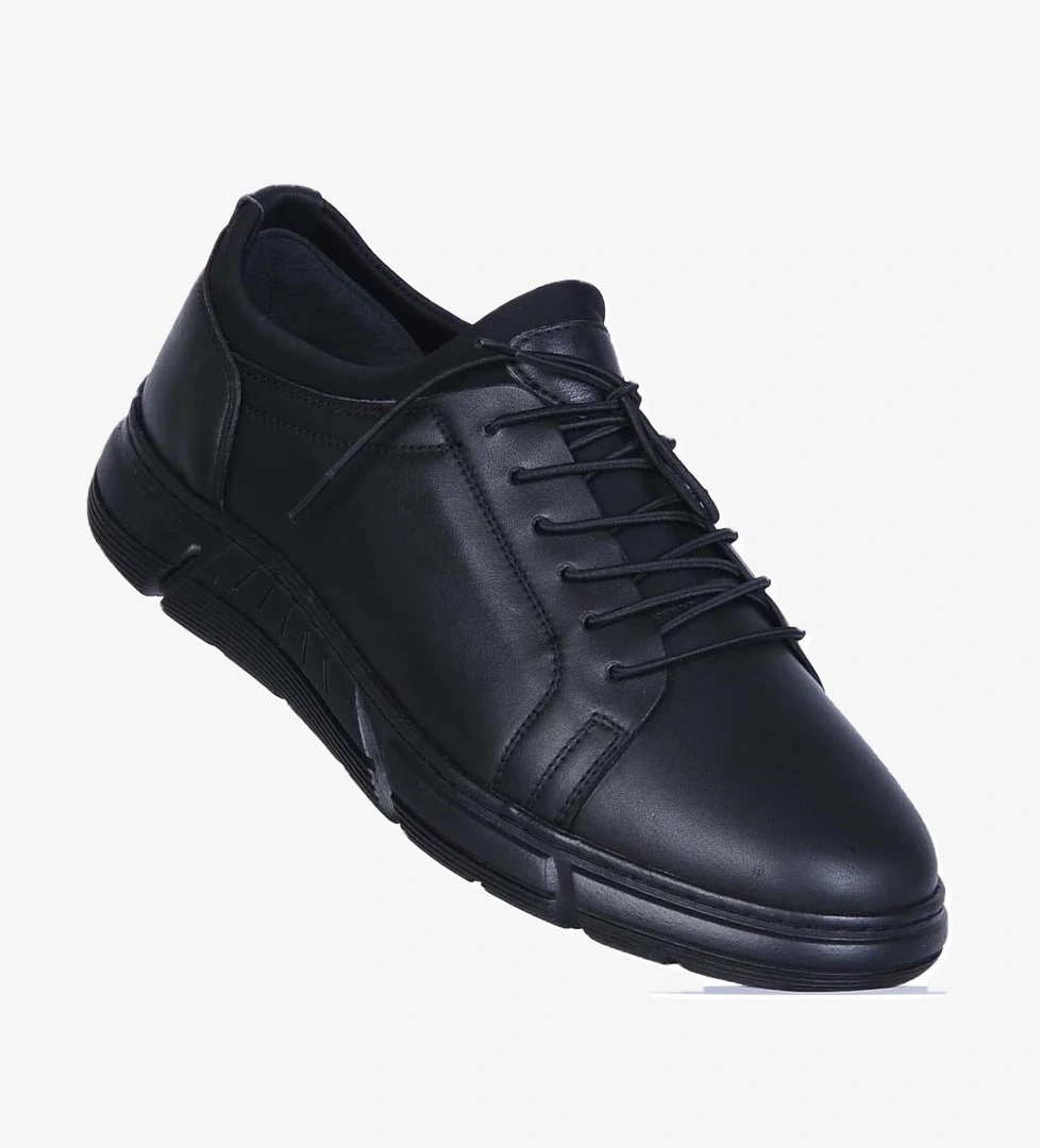 Baloğlu 4249 Siyah Kauçuk %100 Deri Erkek Casual Ayakkabı model görseli