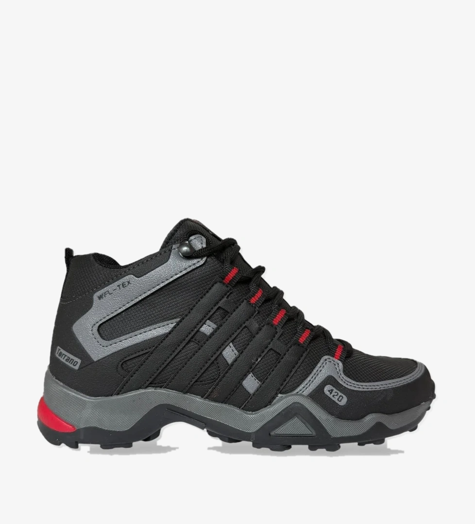 Erkek Kışlık Trekking Spor Bot SİYAH - KIRMIZI