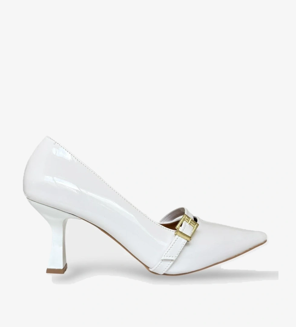 Liger Kadın Tek Bant Tokalı Sivri Burun Topuklu Ayakkabı model görseli