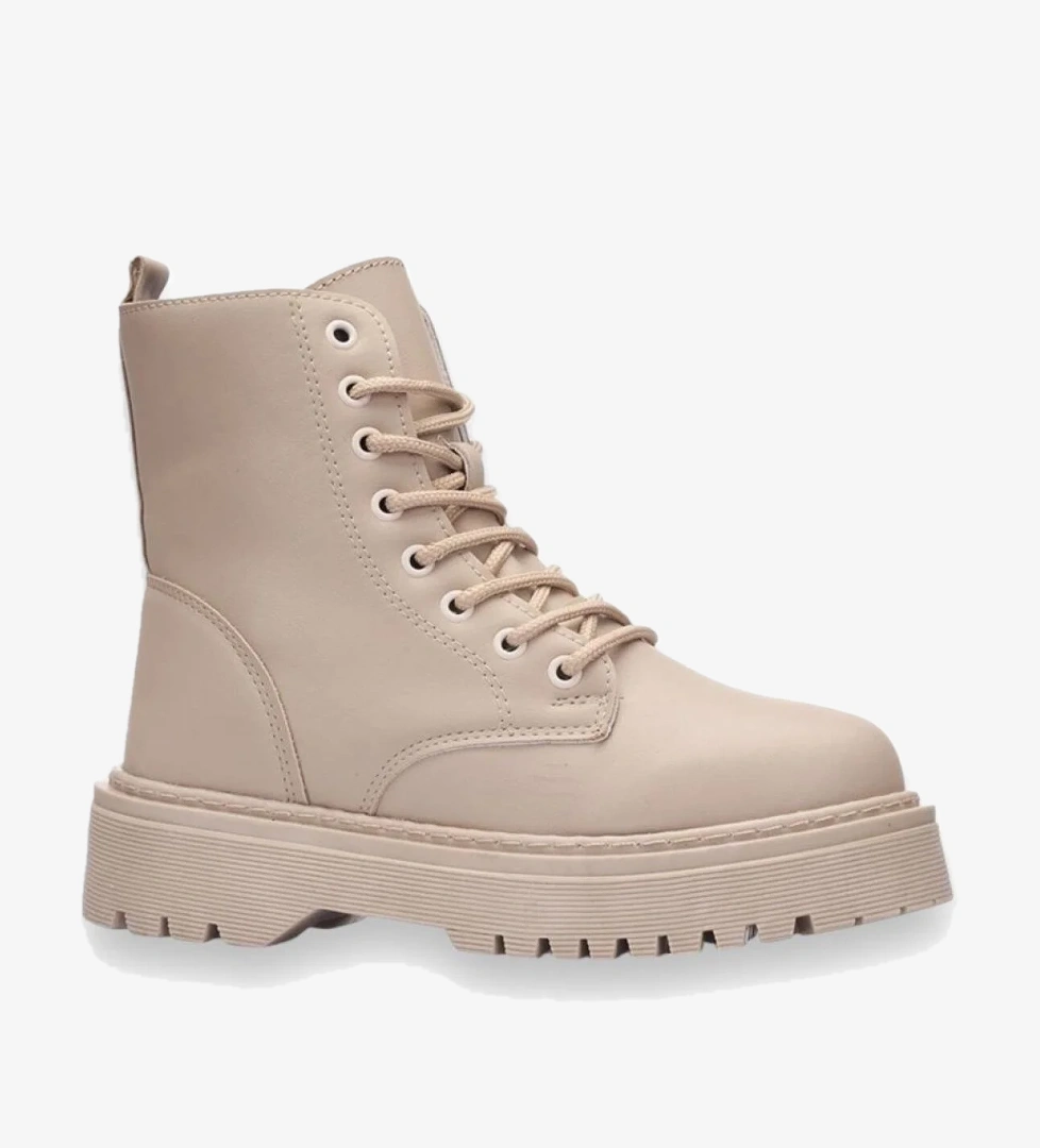 Liger Kadın Fermuarlı Bağcıklı Kalın Taban Bot model görseli