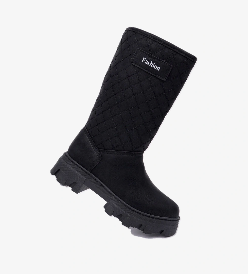 Mcdark 2155Ç UZUN SİYAH FERMUARLI KÜRKLÜ ÇİZME model görseli