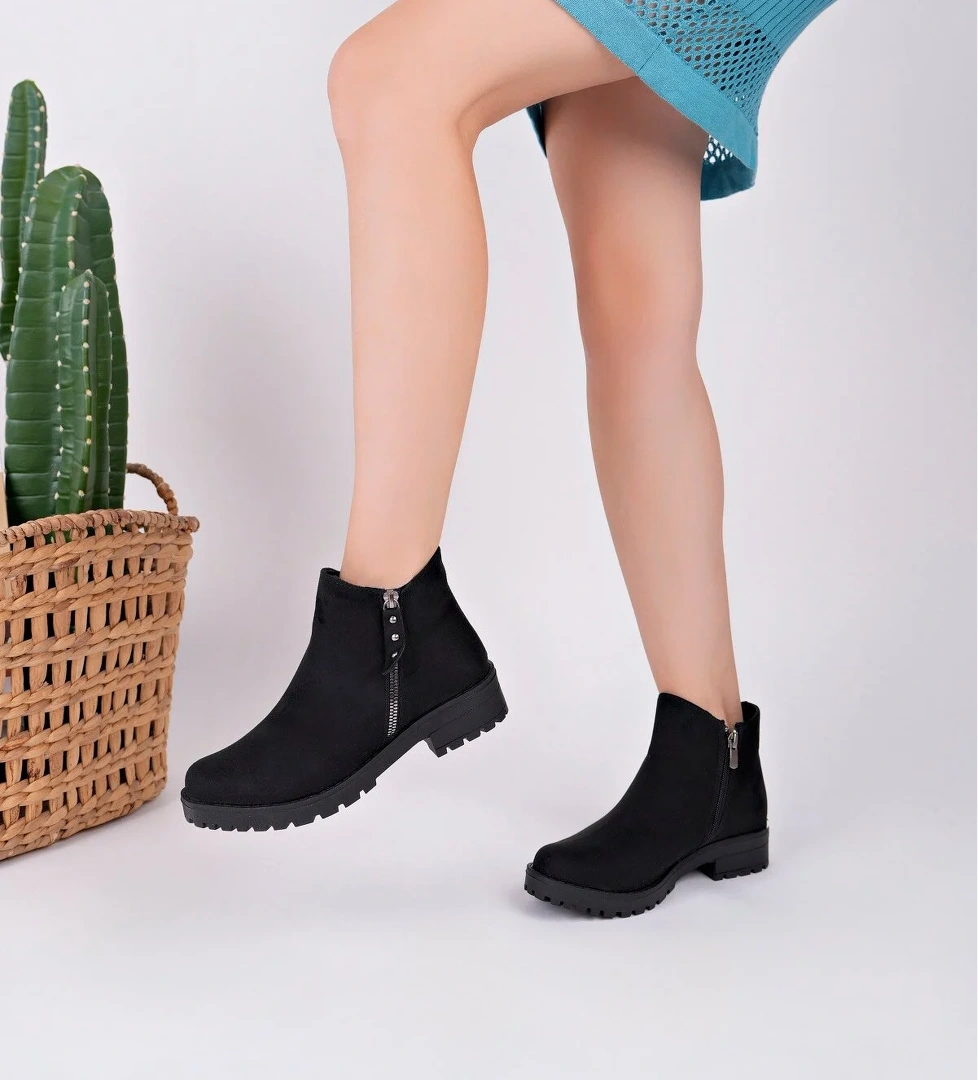 Mcdark 2322 Süet Kisa Boy Fermuarli Bot model görseli