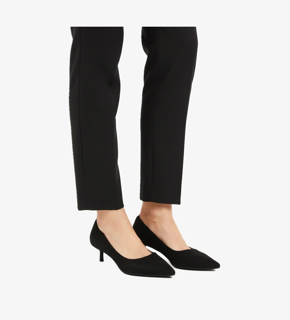 Aspor Siyah Süet Kadın Topuklu Ayakkabı