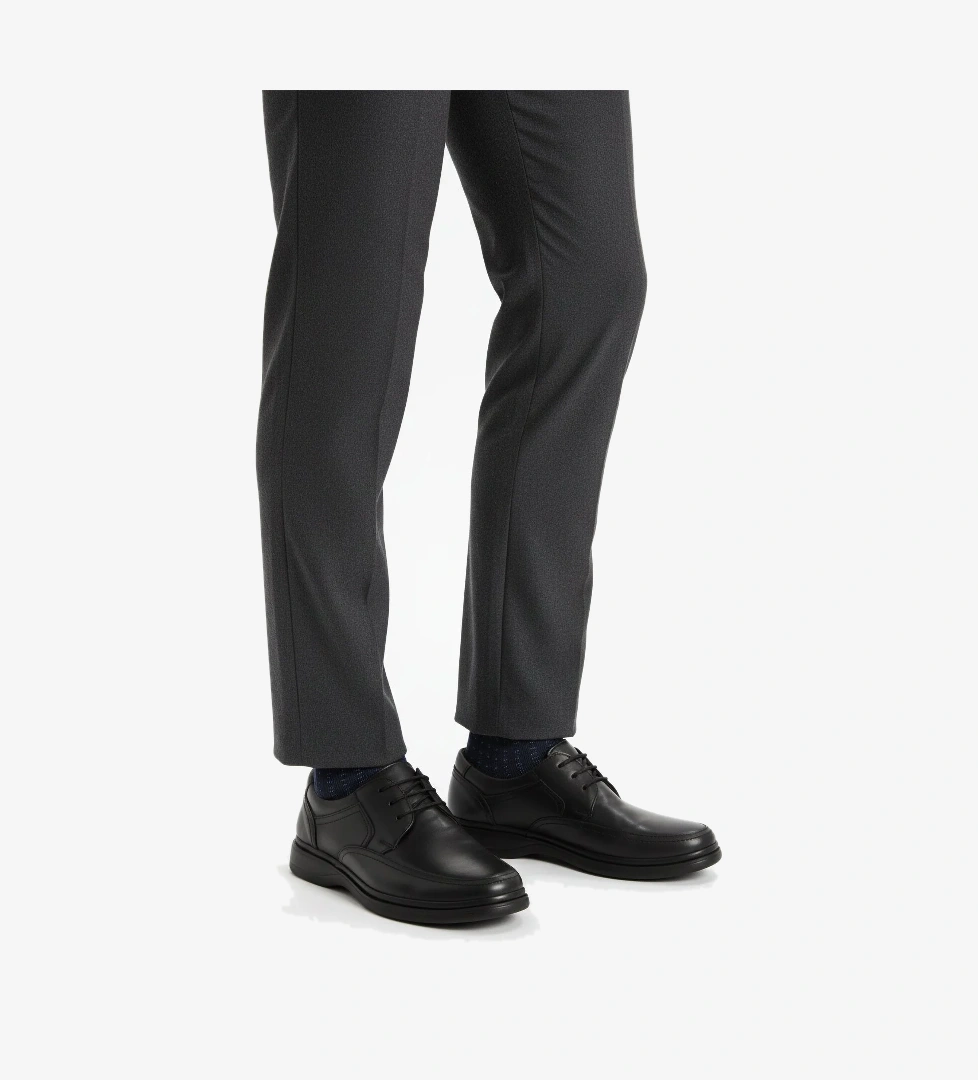 Aspor Siyah Hakiki Deri Erkek Casual Ayakkabı