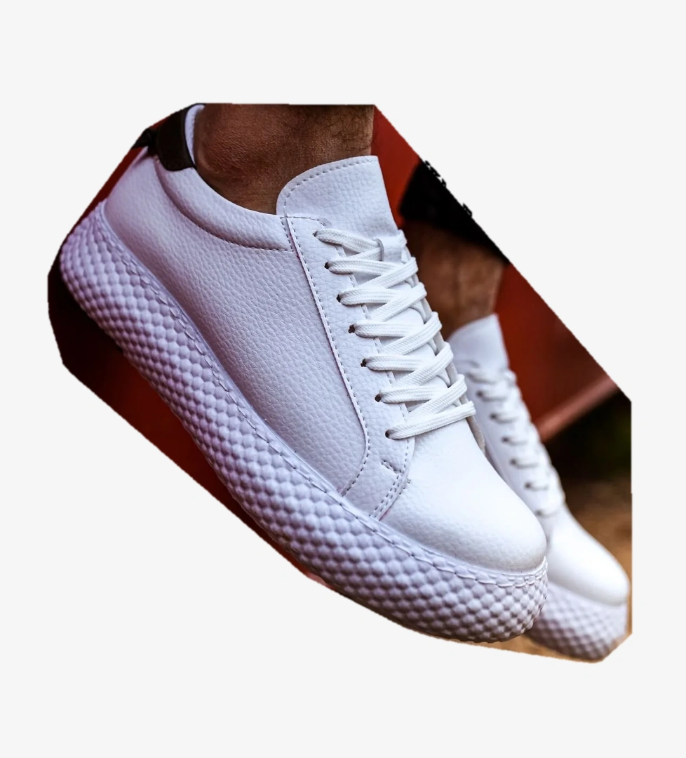 Pabucmarketi Bağcıklı Erkek Günlük Ayakkabı Beyaz model görseli