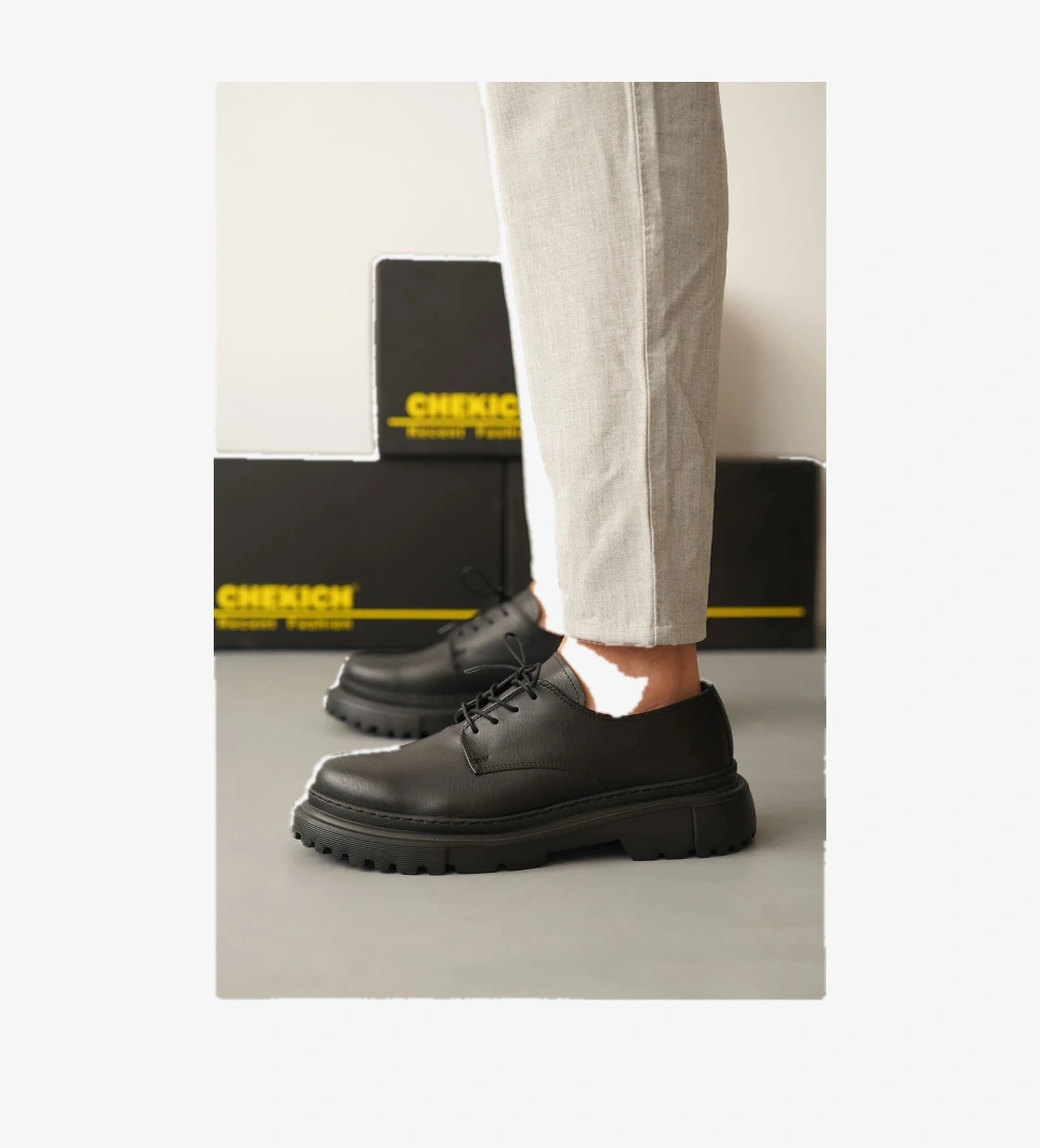 Pabucmarketi Bağcıklı Erkek Günlük Ayakkabı Siyah model görseli