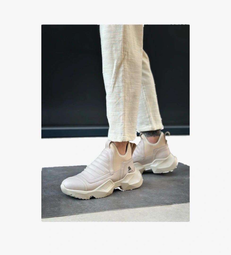 Pabucmarketi Bağcıksız Erkek Spor Bot KREM (KREM TABAN) model görseli