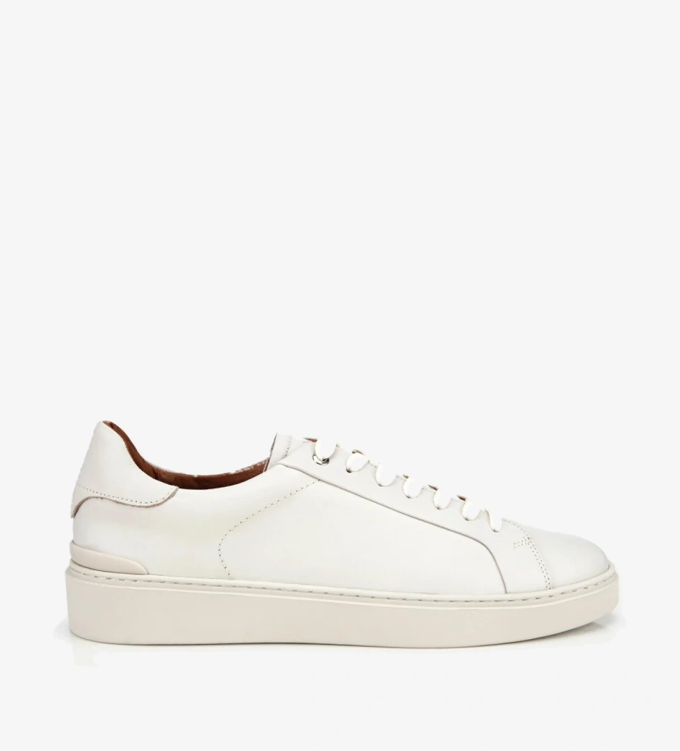 Erkek Deri Beyaz Günlük Ayakkabı - Görsel 1