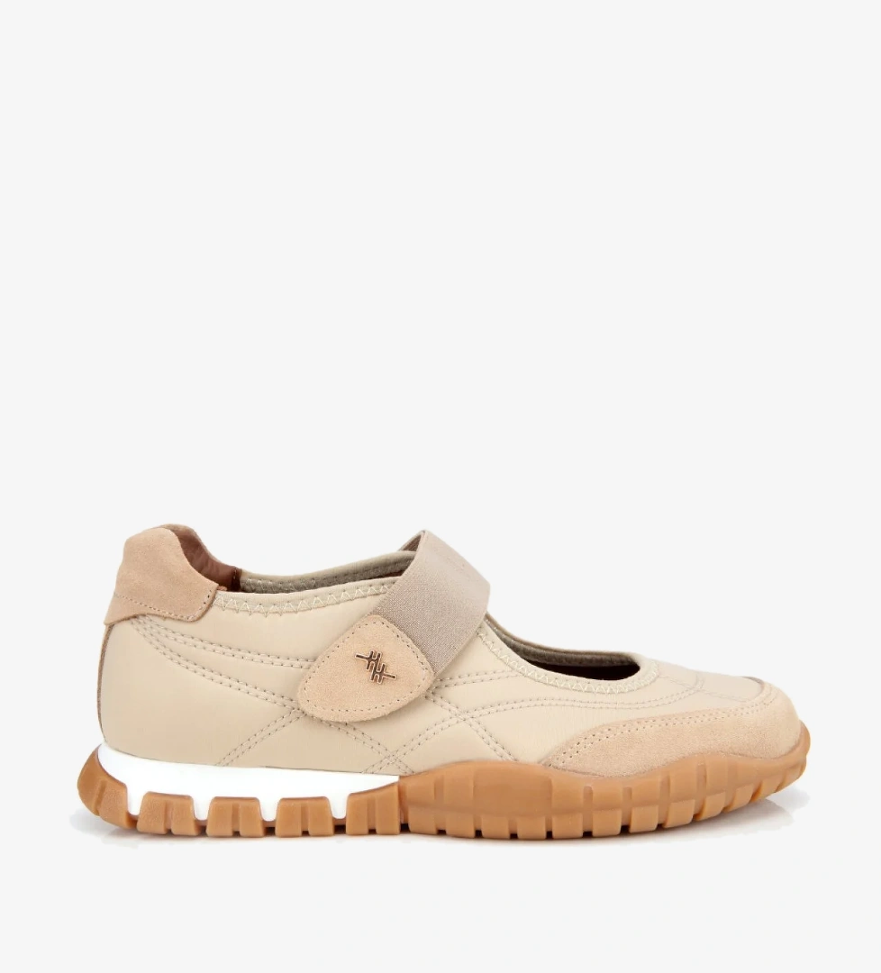 Kadın Süet Deri Bej Rahat Tabanlı Comfort Ayakkabı