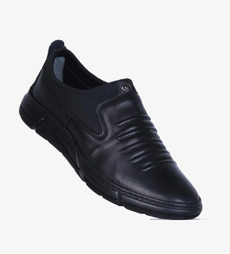 Baloğlu 1016 Siyah Kauçuk %100 Deri Erkek Loafer Ayakkabı model görseli