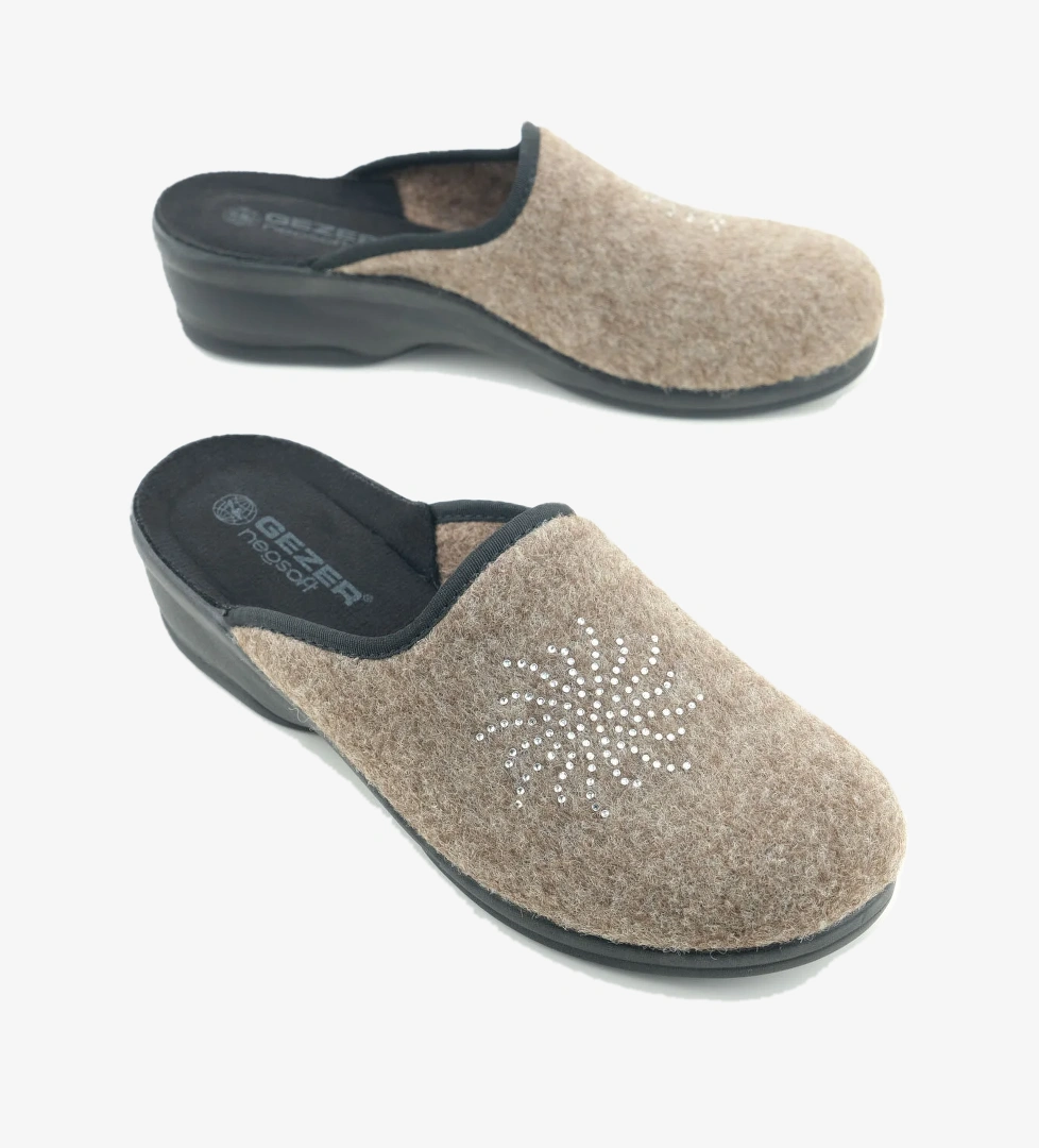 Kadın Kışlık Ev Bahçe Yüksek Topuk Terlik - Görsel 1