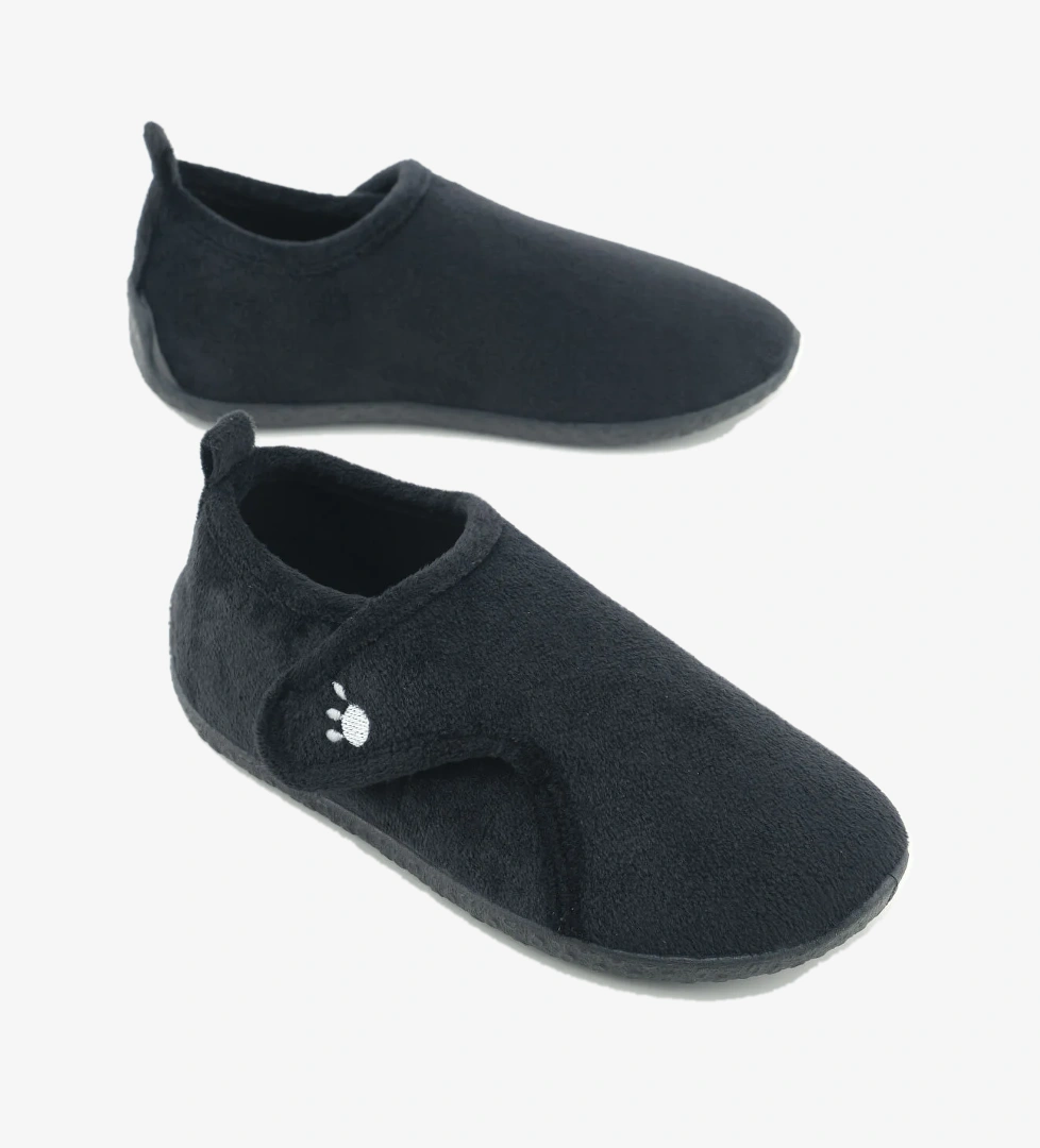 Kışlık Kız Çocuk Rahat Taban Cırt Cırtlı Ayarlanabilir Ev Okul Kreş Panduf Ayakkabı - Görsel 1