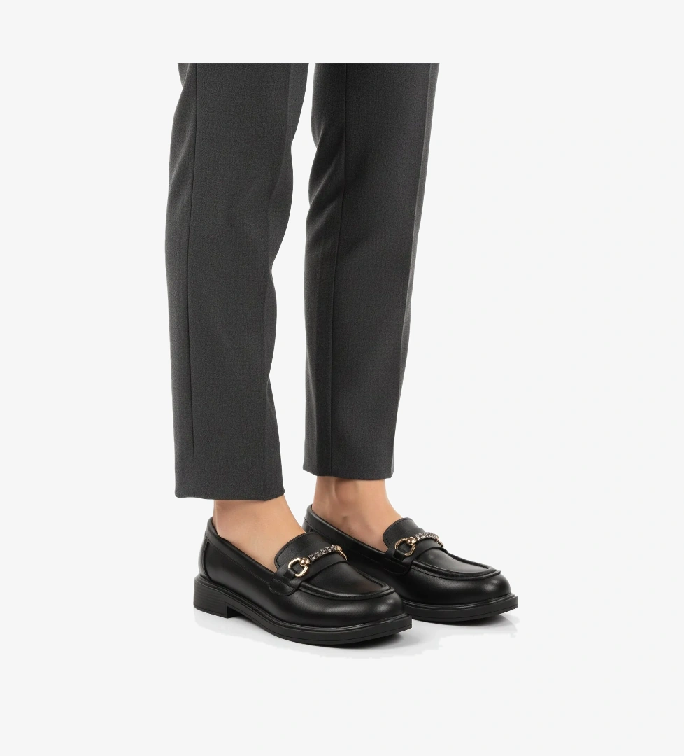 Siyah Cilt Kadın Casual Ayakkabı 572441 Z