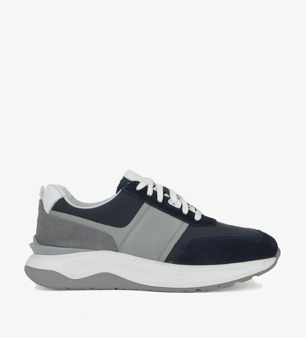 Erkek Hakiki Deri Sneaker 153983Z1425 Lacivert