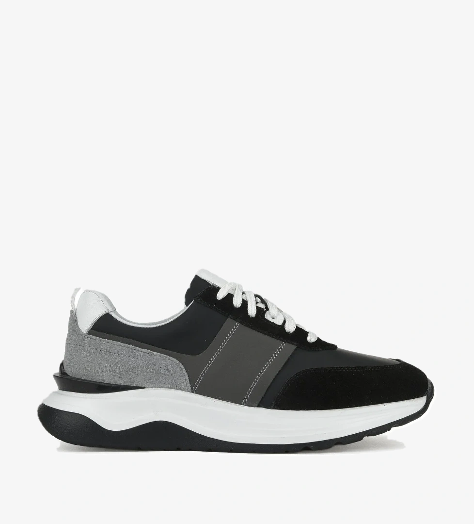 Erkek Hakiki Deri Sneaker 153983Z1425 Siyah