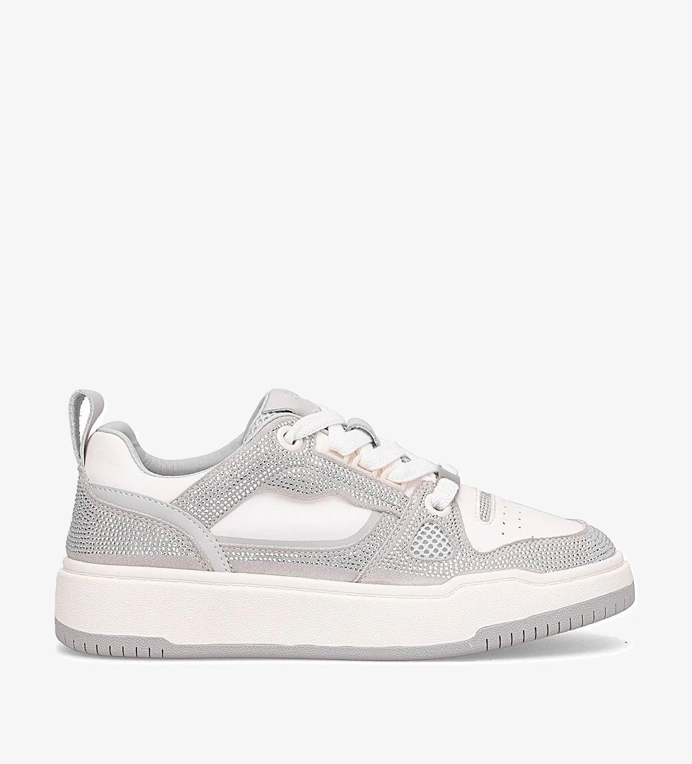 Guja 25k359-4 Kadın Hakiki Deri Klasik Sneaker Gümüş Siyah model görseli